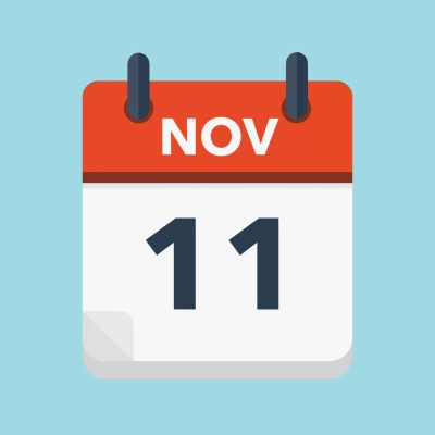 Calendar icon showing 11th November