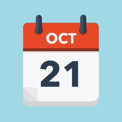 Calendar icon showing 21st October